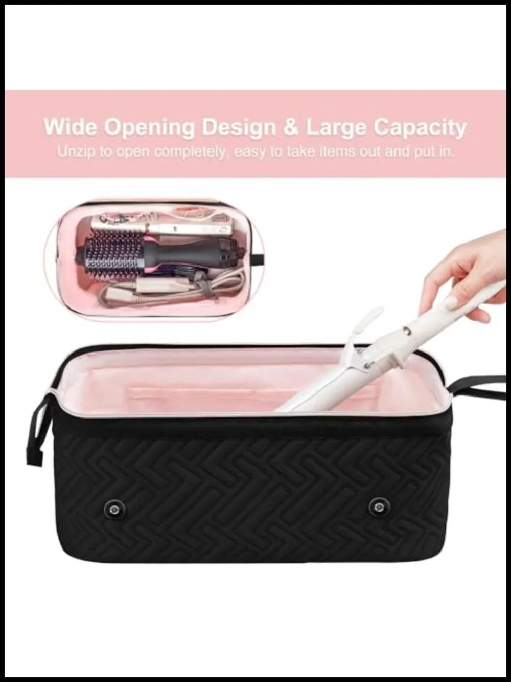 Heat Resistant Hair Tools Travel Bag with Mat for Straightener, Curling Iron,
